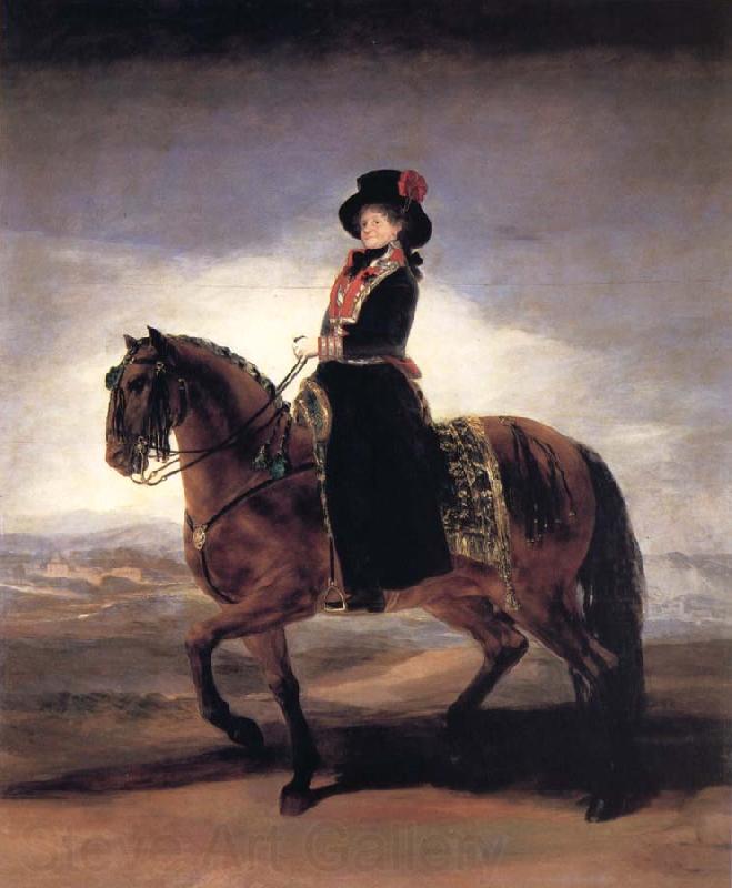 Francisco Goya Maria Luisa on Horseback Spain oil painting art